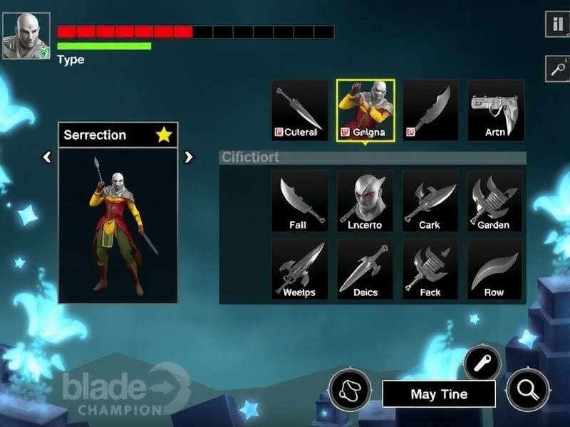 Blade Champion Character Selection Screen